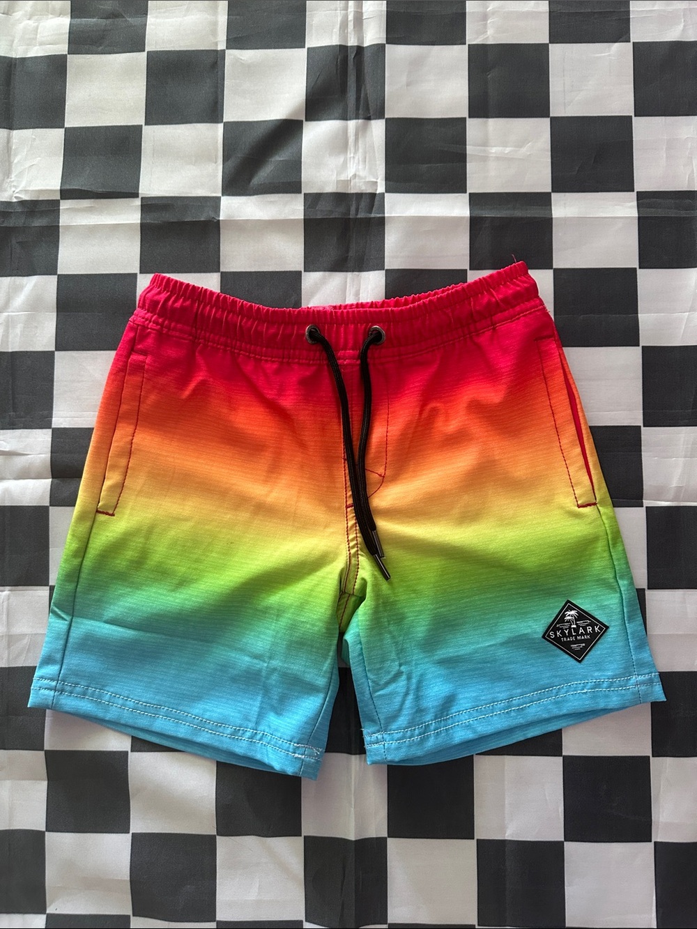 Skylark Australia LIKE NEW Boys Ombre Gradient Multicolor Swim Trunks 6